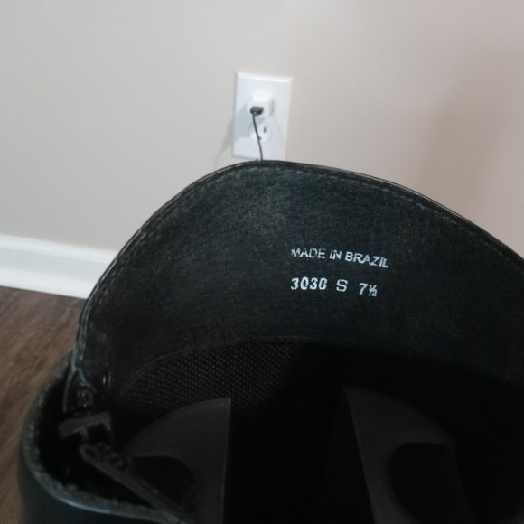 Synthetic black field boots size 7.5 slim - Picture 6 of 9